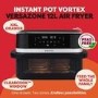 Instant Pot Vortex VersaZone 12L Air Fryer PFAS Free Large Twin 6L Baskets 8-in-1 Dehydrate Grill Bake Roast Reheat Easy Clean Dishwasher Safe Black Pepper