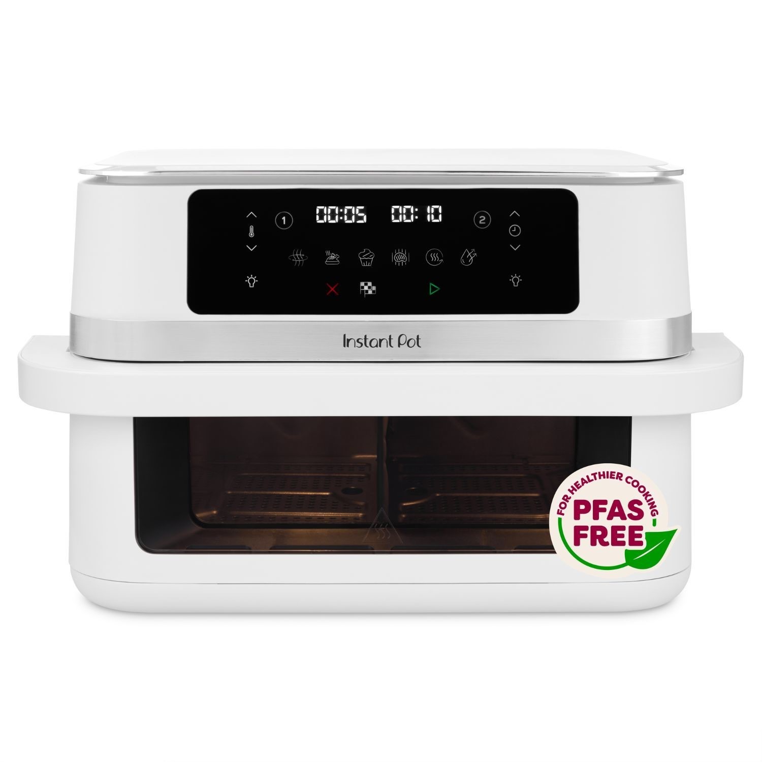 Instant Pot Vortex VersaZone Air Fryer PFAS Free Large Twin 6L Baskets 8 1 Dehydrate Grill Bake Roast Reheat Easy
