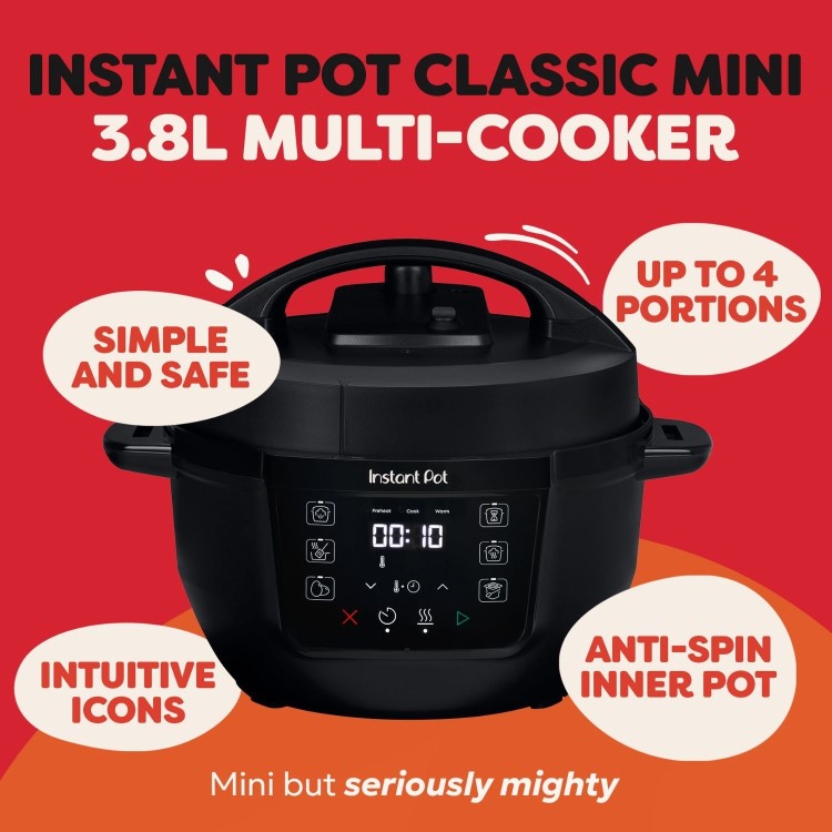 Instant Pot 140-8000-01-UK Classic Mini 3.8L 7-in-1 Multi Cooker – Fast & Easy One-Pot Meals