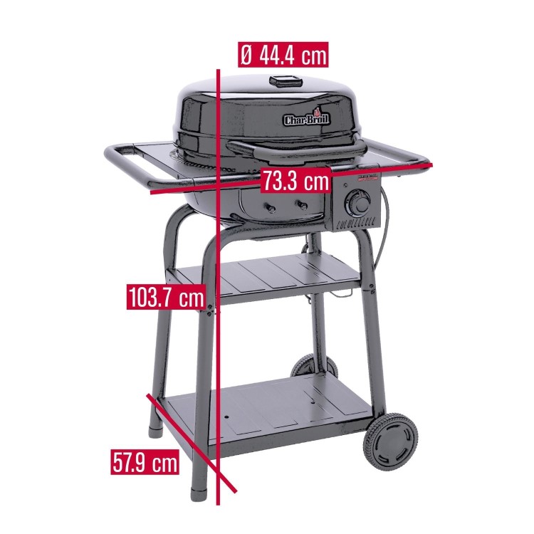 Char-Broil Patio Bistro Gas - Single Burner Dual Fuel BBQ Grill