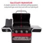 Refurbished Char-Broil Gas2Coal 330 Dual Fuel BBQ - 3 Burner Gas & Charcoal Grill with Side Burner
