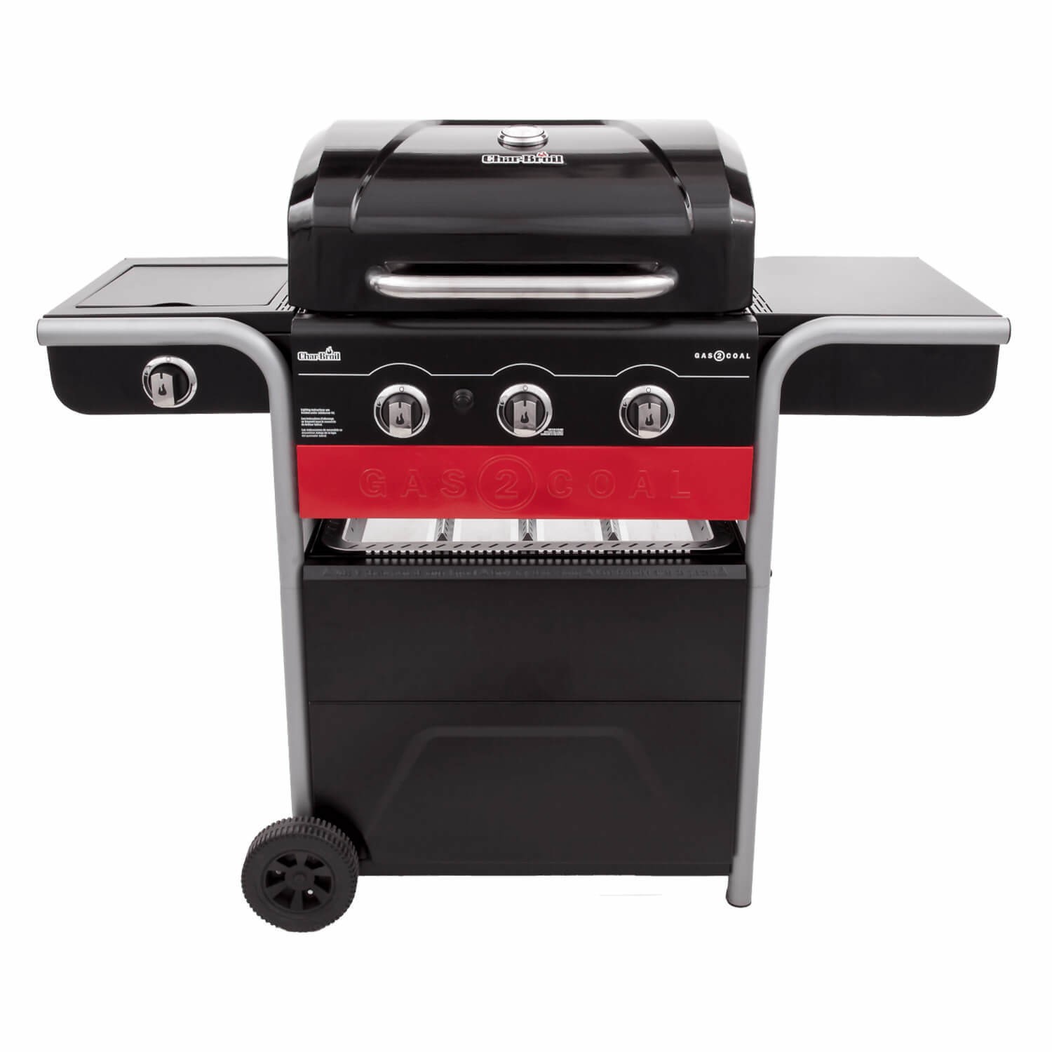 Char-Broil Gas2Coal 330 – 3 Burner Dual Fuel BBQ Grill with Side Burner