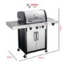 Refurbished Char-Broil Professional Series 3400S Gas BBQ Grill in Stainless Steel
