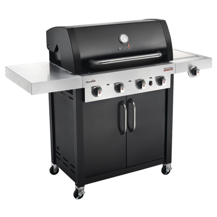 Char-Broil Professional Series 4400B - 4 Burner Gas BBQ Grill with Side Burner - Black