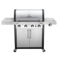 Char-Broil Professional Series 4400S - 4 Burner Gas BBQ Grill with Side Burner - Stainless Steel