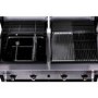 Char-Broil Professional 4600 Double Header - 4 Burner BBQ Grill with Side Burner - Stainless Steel