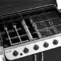 Refurbished Char-Broil Convective Series 640 B XL - 6 Burner Gas BBQ Grill with Side Burner - Black