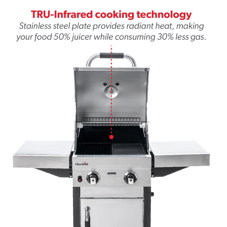GRADE A2 - Char-Broil Advantage Series 225S Gas BBQ Grill
 in Stainless Steel