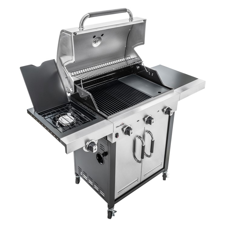 Char-Broil Advantage Series 345S - 3 Burner Gas BBQ Grill with Side Burner - Stainless Steel