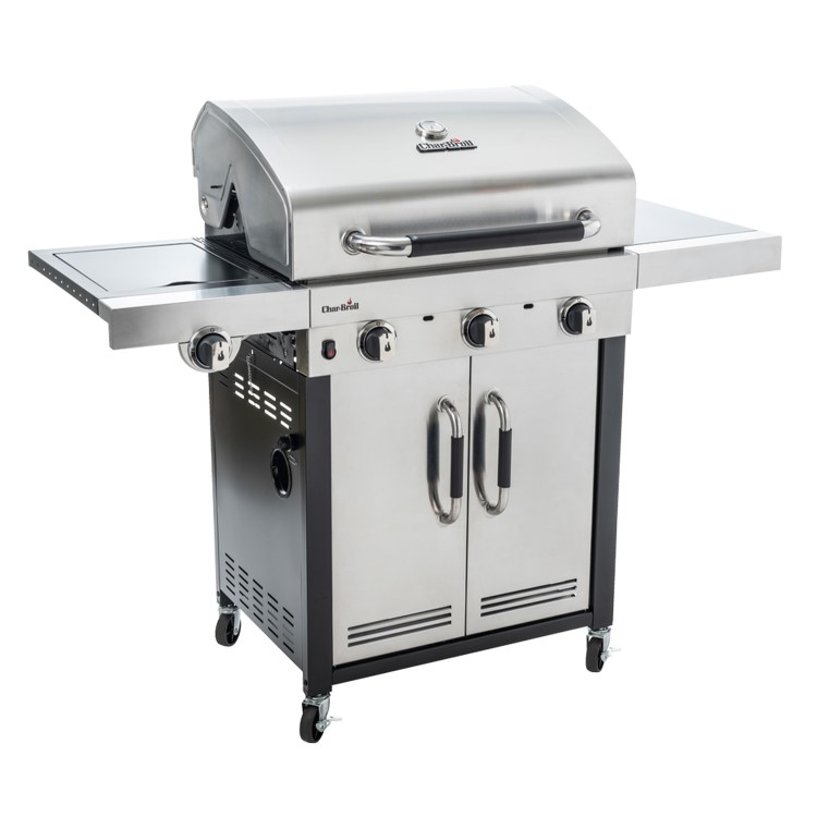 Char-Broil Advantage Series 345S - 3 Burner Gas BBQ Grill with Side Burner - Stainless Steel