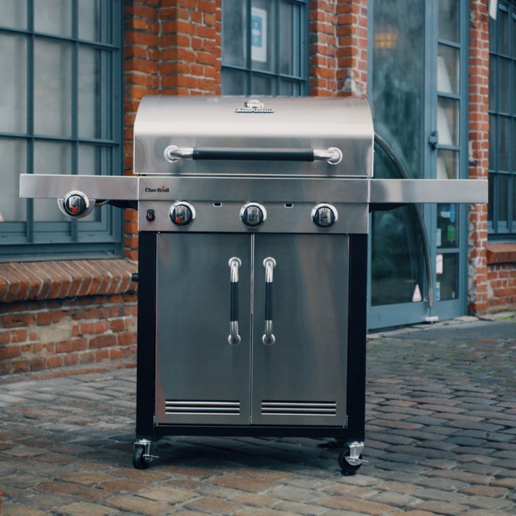 Char-Broil Advantage Series 345S - 3 Burner Gas BBQ Grill with Side Burner - Stainless Steel