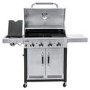 Char-Broil Advantage Series 445S - 4 Burner Gas BBQ Grill with Side Burner - Stainless Steel