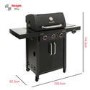 Refurbished Char-Broil Professional Series Ultimate Black Edition 3500 - 3 Burner BBQ with Side Burner