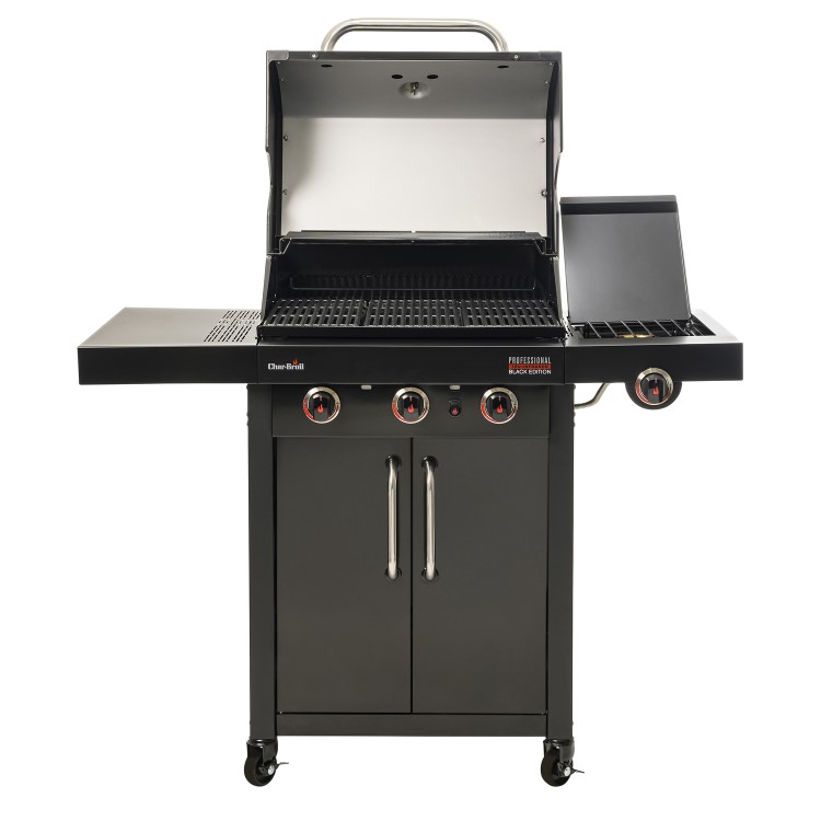 Refurbished Char-Broil Professional Series Ultimate Black Edition 3500 - 3 Burner BBQ with Side Burner