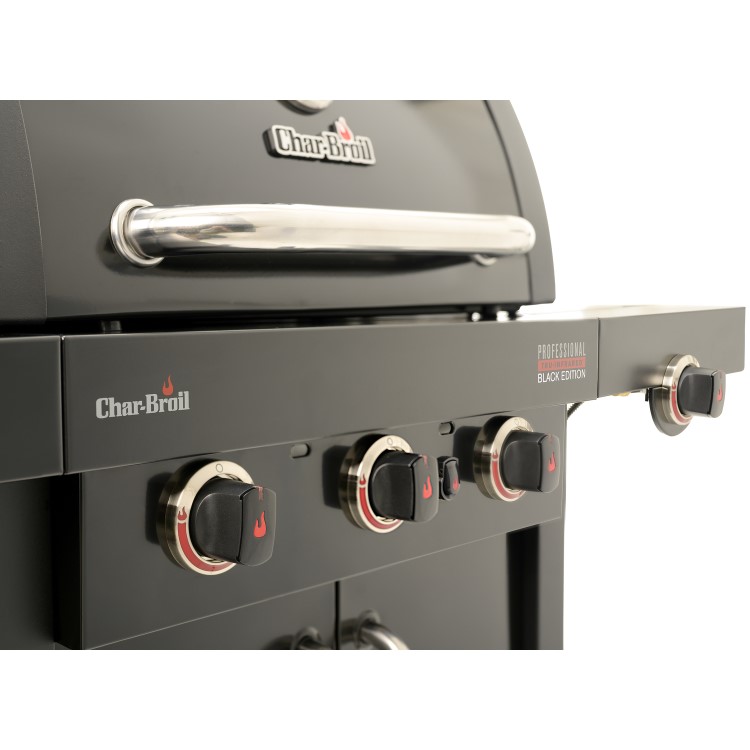 Refurbished Char-Broil Professional Series Ultimate Black Edition 3500 - 3 Burner BBQ with Side Burner
