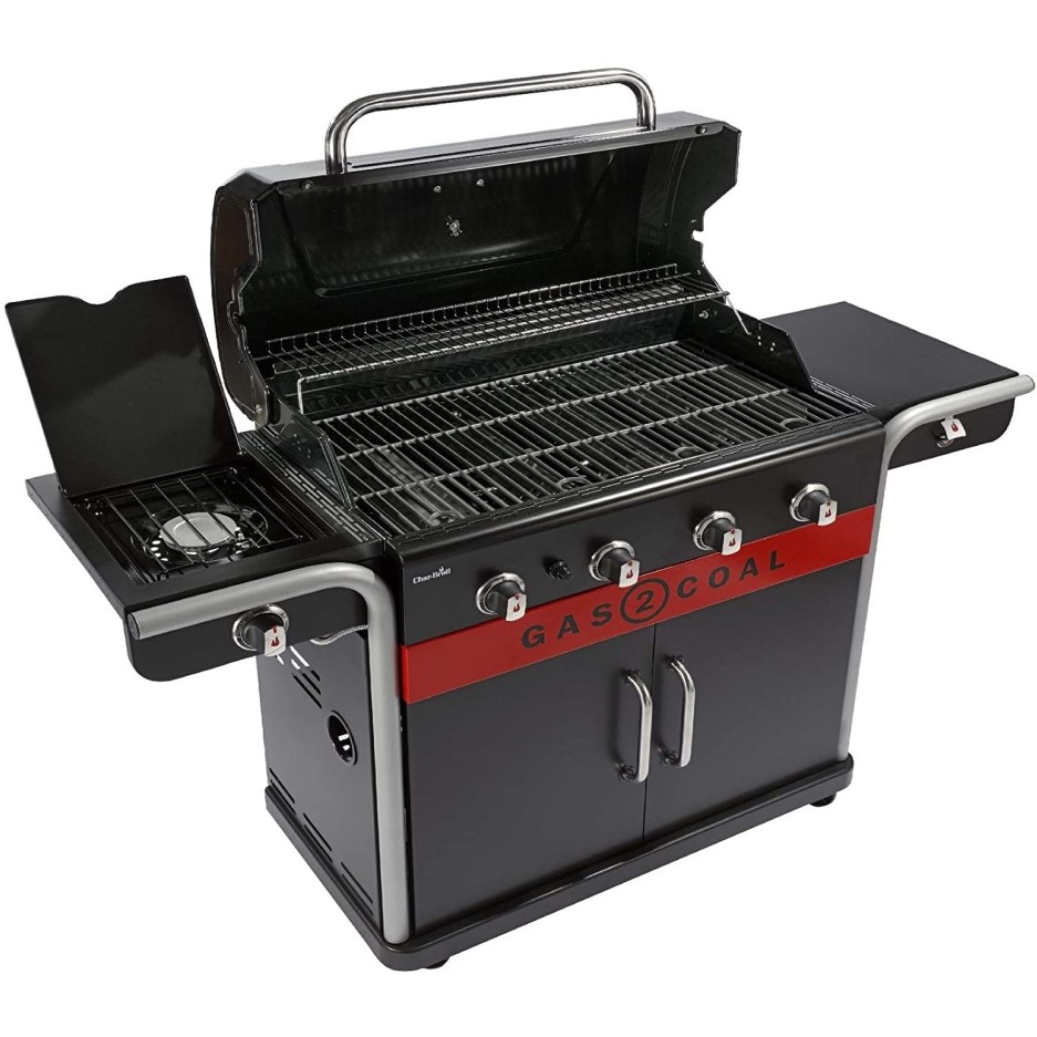 CharBroil Gas2Coal 440 Hybrid Grill 4 Burner Gas & Charcoal BBQ