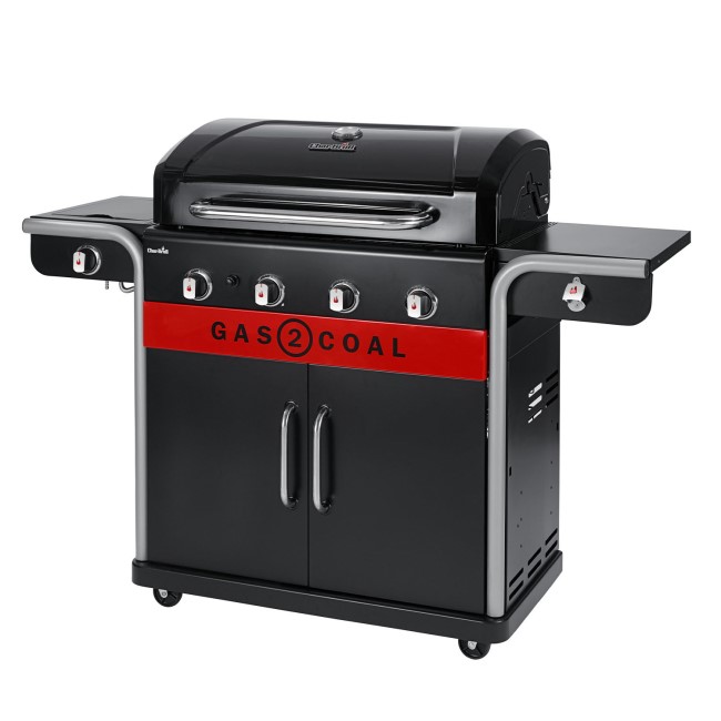 forstene svinekød indtryk Char-Broil Gas2Coal 2.0 440 - 4 Burner Dual Fuel Gas & Charcoal BBQ Grill -  Black 140939 | Appliances Direct