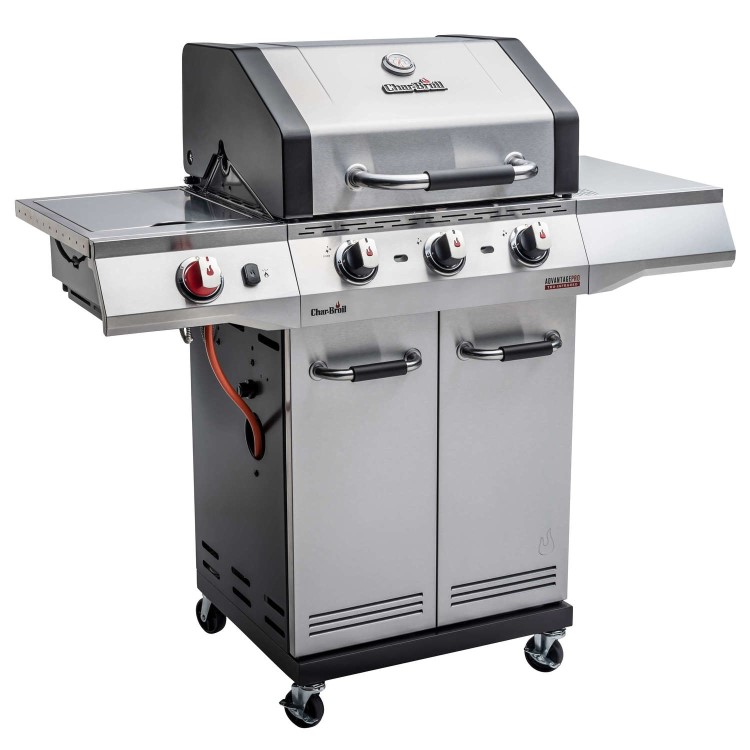 Refurbished Char-Broil Advantage PRO S 3 - 3 Burner Gas BBQ Grill with Side Burner - Silver