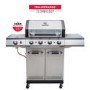 Char-Broil Advantage PRO S 4 - 4 Burner Gas BBQ Grill with Side Burner - Silver