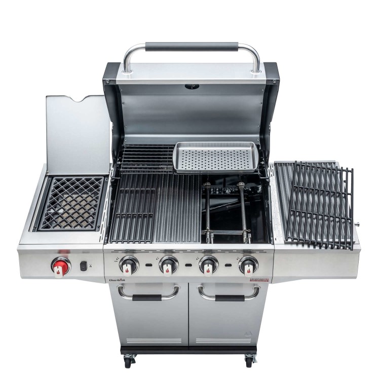 Char-Broil Advantage PRO S 4 - 4 Burner Gas BBQ Grill with Side Burner - Silver