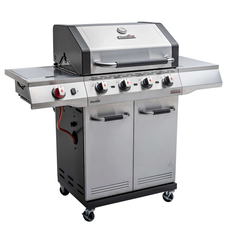 Char-Broil Advantage PRO S 4 - 4 Burner Gas BBQ Grill with Side Burner - Silver