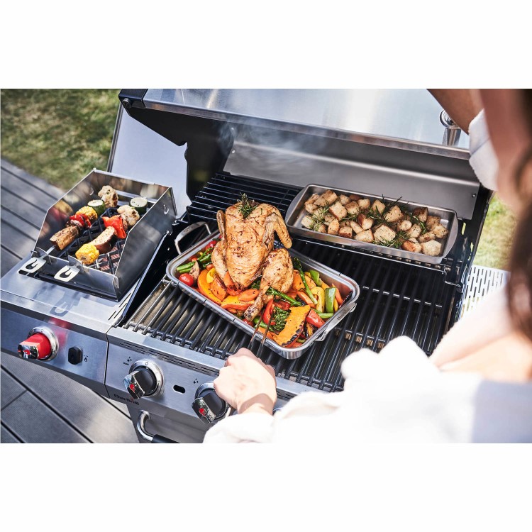 Char-Broil Advantage PRO S 4 - 4 Burner Gas BBQ Grill with Side Burner - Silver