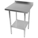 141006 Hamoki Premium Stainless Steel Wall Prep Bench with Upstand - 600mm Wide, 600mm Deep