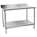 141010 Hamoki IMT-186B Stainless Steel Wall Prep Table - 1800mm Wide 100mm Upstand 600mm Deep