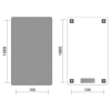 Towelrads Vetro Mirrored Vertical Designer Radiator 1000 x 500mm