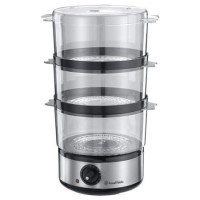 GRADE A1 - Russell Hobbs 14453 3 Tier Steamer - Stainless Steel