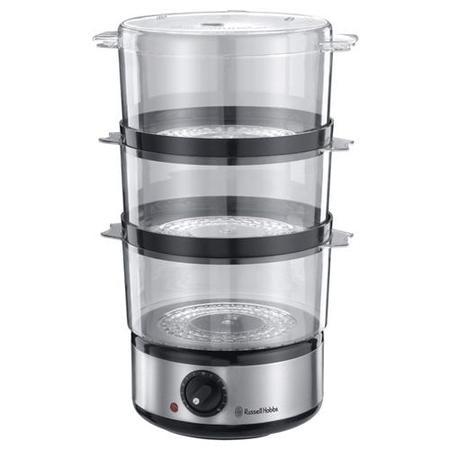 GRADE A1 - Russell Hobbs 14453 3 Tier Steamer - Stainless Steel