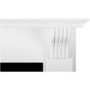 White and Black Electric Stove Fireplace Suite - Adam Harrogate