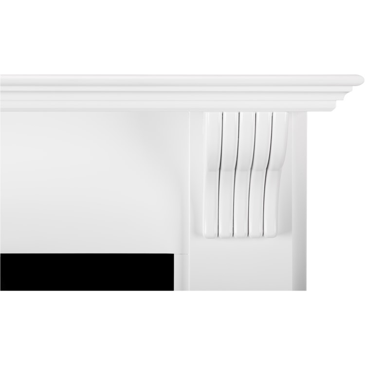 White and Black Electric Stove Fireplace Suite - Adam Harrogate