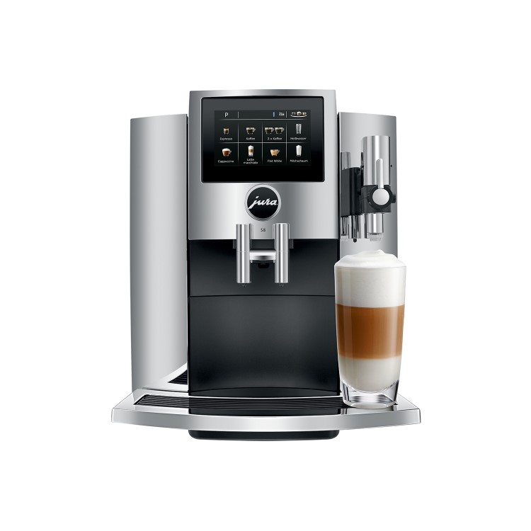 Jura S8 Fully Automatic Bean to Cup Coffee Machine - Chrome