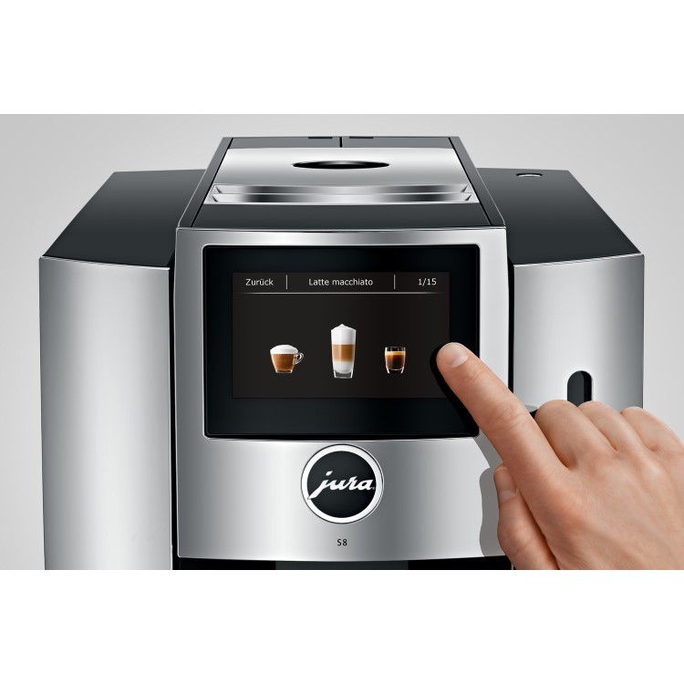 Jura S8 Fully Automatic Bean to Cup Coffee Machine - Chrome