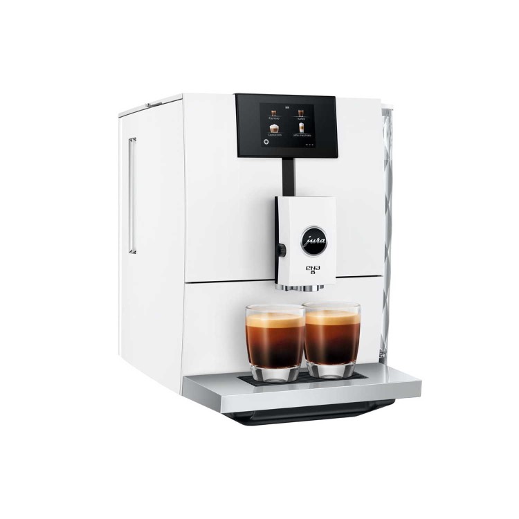 Jura ENA 8 Bean-to-Cup Coffee Machine 15509 Full Nordic White  One-Touch Espresso & Cappuccino Maker