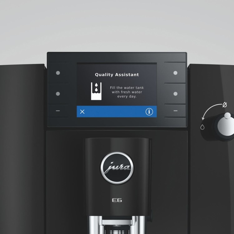 Jura E6 Bean-to-Cup Coffee Machine - Piano Black