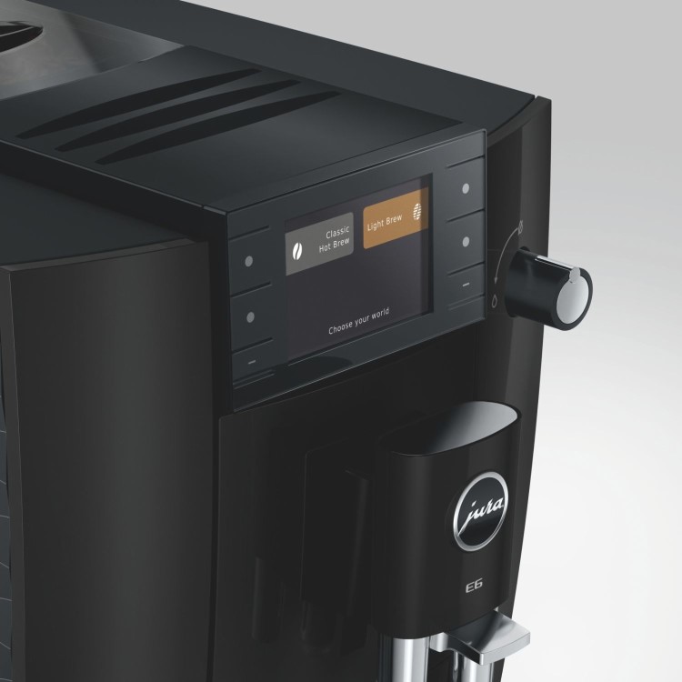 Jura E6 Bean-to-Cup Coffee Machine - Piano Black