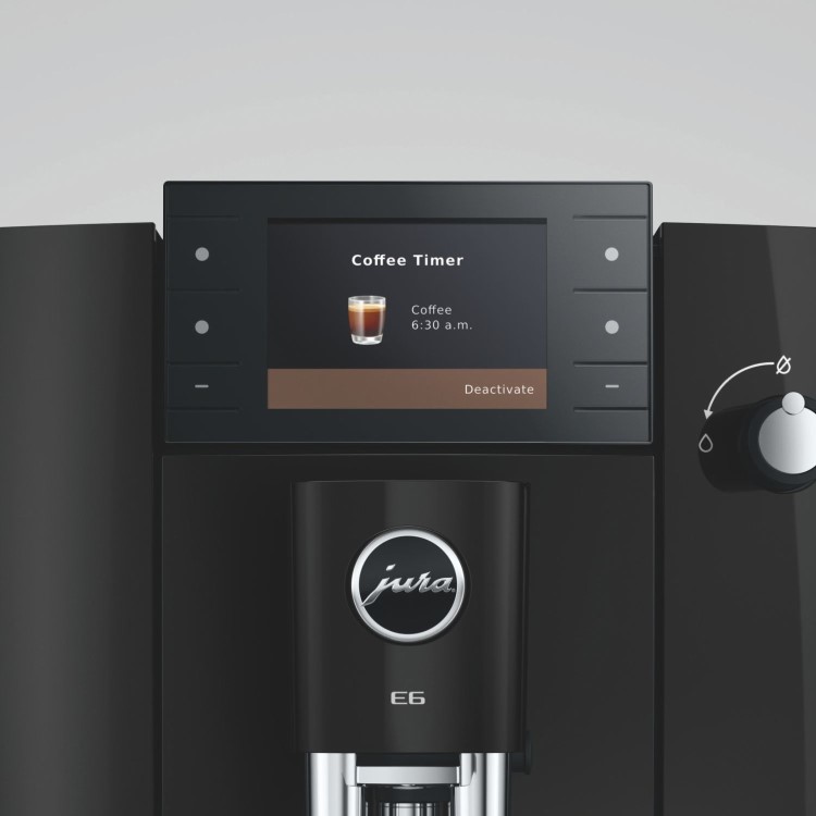 Jura E6 Bean-to-Cup Coffee Machine - Piano Black