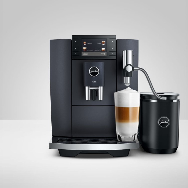 Jura E8 Bean-to-Cup Coffee Machine 15840 Piano Black One-Touch Speciality Coffee Maker