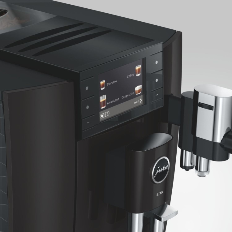 Jura E8 Bean-to-Cup Coffee Machine 15842 Piano Black - Premium One-Touch Espresso Cappuccino & Latte Maker