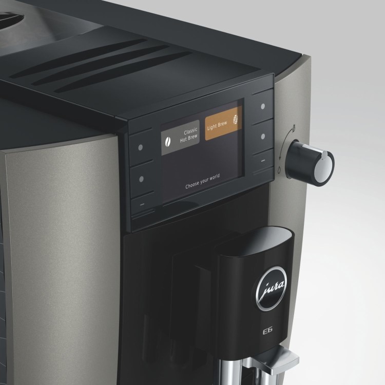 Jura E6 Bean-to-Cup Coffee Machine - Dark Inox