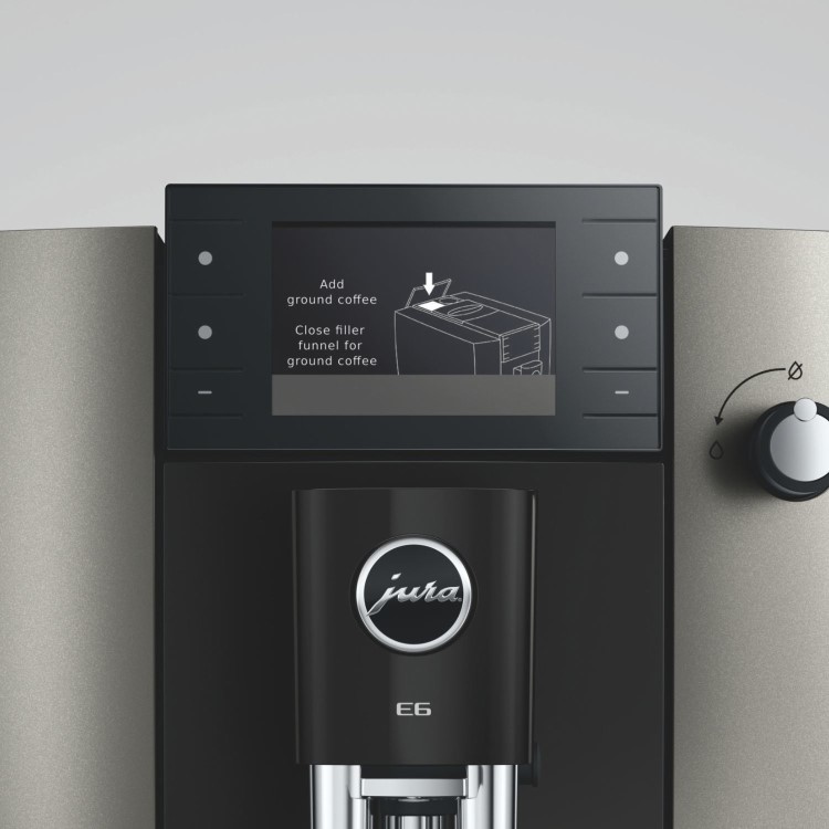 Jura E6 Bean-to-Cup Coffee Machine - Dark Inox