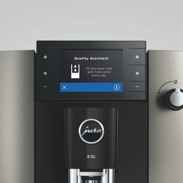 Jura E6 Bean-to-Cup Coffee Machine - Dark Inox