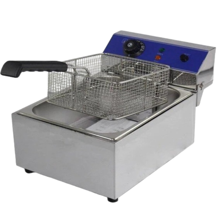 Hamoki EF-131 Electric Countertop Fryer 13ltr Single Tank - 3kW - Commercial Catering Model 13 Amp Plug