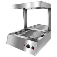 Hamoki CW-8T Large Professional Heated Countertop Fries Station / Chip Dump - Heavy Duty - 13 Amp Electric