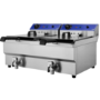 Hamoki EF-132V Electric Countertop Fryer 2 x 13ltr Twin Tank With Drain Taps - 2 x 3kW - Commercial Catering Model