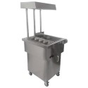161009 Hamoki CW-8A Heated Free Standing Chip Dump With Storage and Overhead Gantry Lighting & Castors 13 Amp