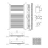 Towelrads Pisa Black Towel Radiator 800 x 500mm