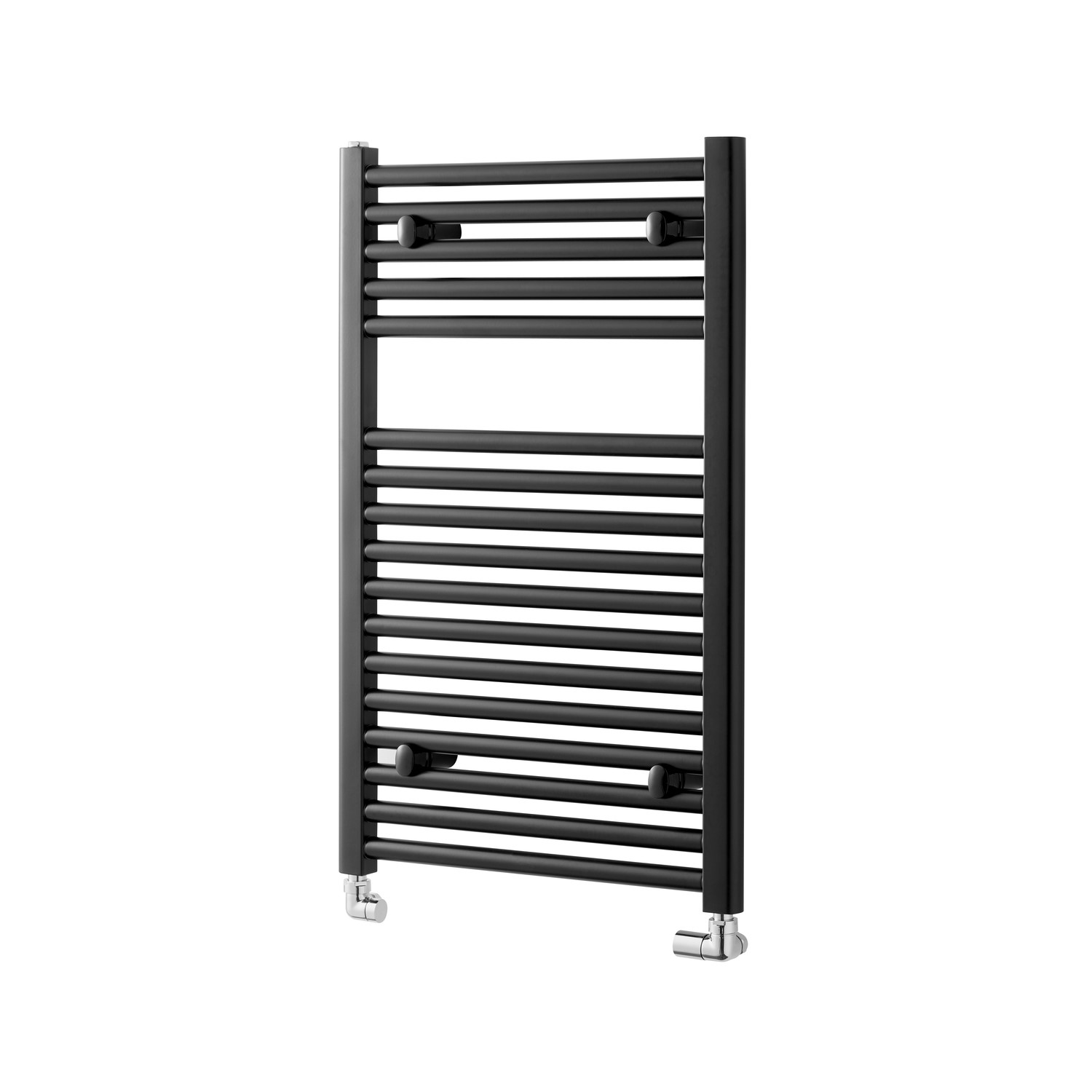 Black Heated Towel Rail Radiator 800 x 600mm - Pisa